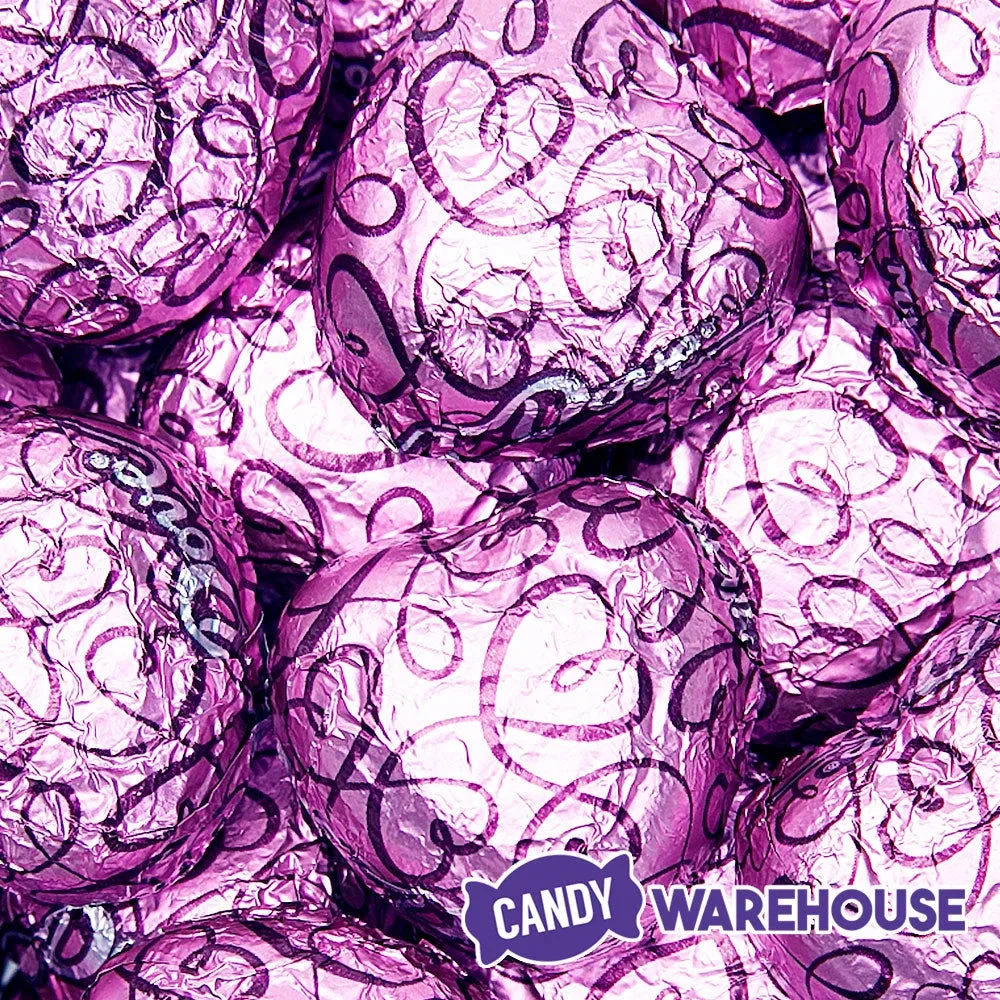 Pink Foiled Dove Milk Chocolate Hearts: 35-Piece Bag 4 Pink Foiled Dove Milk Chocolate Hearts: 35-Piece Bag - Image 4