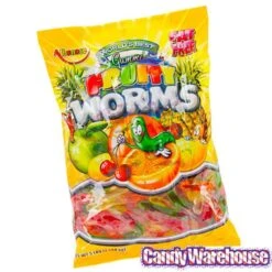 Albanese Assorted Fruit Gummy Worms: 5LB Bag -Best Candy Store albanese assorted fruit gummy worms 5lb bag candy warehouse 4