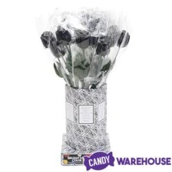 Albert's Foiled Milk Chocolate Roses - Black: 20-Piece Bouquet -Best Candy Store albert s foiled milk chocolate roses black 20 piece bouquet candy warehouse 4