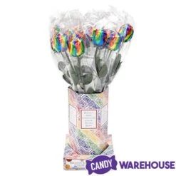 Albert's Foiled Milk Chocolate Roses - Rainbow: 20-Piece Bouquet -Best Candy Store albert s foiled milk chocolate roses rainbow 20 piece bouquet candy warehouse 4