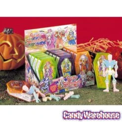 Albert's Scary Skeletons Interlocking Bones Candy Coffins: 12-Piece Display -Best Candy Store albert s scary skeletons interlocking bones candy coffins 12 piece display candy warehouse 3