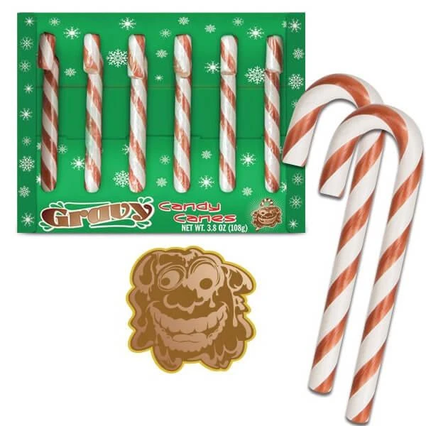 Archie McPhee Gravy Candy Canes: 6-Piece Box 3 Archie McPhee Gravy Candy Canes: 6-Piece Box - Image 3
