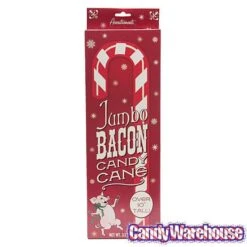Archie McPhee Jumbo Bacon Candy Cane -Best Candy Store archie mcphee jumbo bacon candy cane candy warehouse 3
