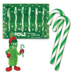 Archie McPhee Pickle Candy Canes: 6-Piece Box -Best Candy Store archie mcphee pickle candy canes 6 piece box candy warehouse 3