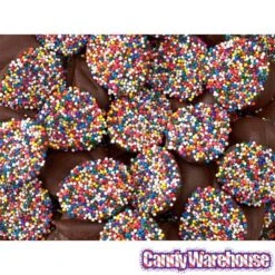 Asher's Deluxe Milk Chocolate Drops With Rainbow Nonpareils: 8LB Box -Best Candy Store asher s deluxe milk chocolate drops with rainbow nonpareils 8lb box candy warehouse 3