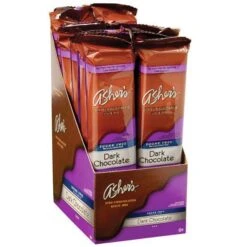 Asher's Sugar Free Chocolate Candy Bars - Dark Chocolate: 12-Piece Box