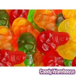 Assorted Colors Gummy Skulls: 5LB Bag -Best Candy Store assorted colors gummy skulls 5lb bag candy warehouse 3