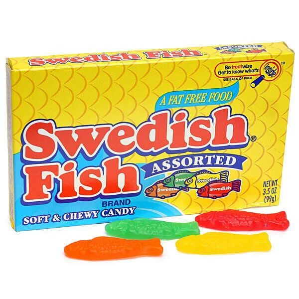 Assorted Swedish Fish Candy 3.5-Ounce Packs: 12-Piece Box 1 Assorted Swedish Fish Candy 3.5-Ounce Packs: 12-Piece Box