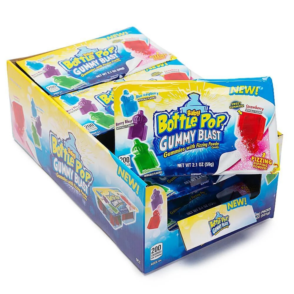 Baby Bottle Pop Gummy Blast Candy Packs: 9-Piece Box 1 Baby Bottle Pop Gummy Blast Candy Packs: 9-Piece Box