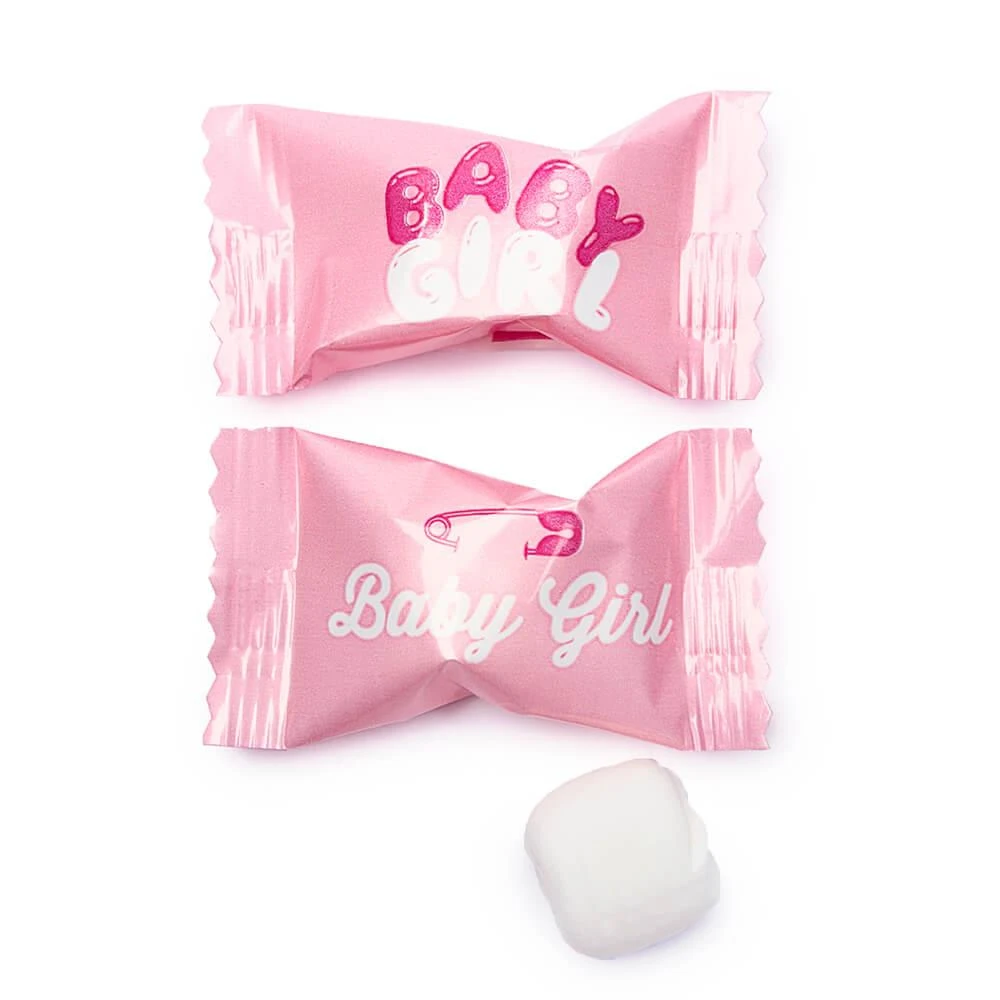 Baby Shower - Baby Girl Wrapped Buttermint Creams: 300-Piece Case 1 Baby Shower - Baby Girl Wrapped Buttermint Creams: 300-Piece Case