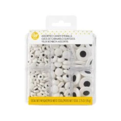 Wilton Black And White Candy Eyeball Sprinkles: 2.75-Ounce Box
