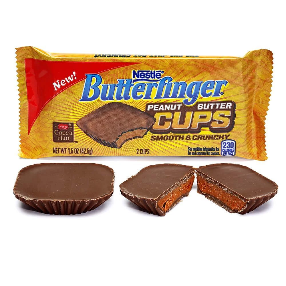 Butterfinger Peanut Butter Cups Candy Packs: 24-Piece Box 1 Butterfinger Peanut Butter Cups Candy Packs: 24-Piece Box