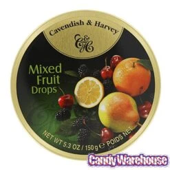Cavendish & Harvey Hard Candy Drops Tins - Mixed Fruit: 12-Piece Box 5 Cavendish & Harvey Hard Candy Drops Tins - Mixed Fruit: 12-Piece Box -Best Candy Store cavendish and harvey hard candy drops tins mixed fruit 12 piece box candy warehouse 3