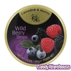 Cavendish & Harvey Hard Candy Drops Tins - Wild Berry: 12-Piece Box -Best Candy Store cavendish and harvey hard candy drops tins wild berry 12 piece box candy warehouse 3