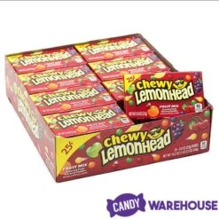 Chewy Lemonhead Fruit Mix Candy Mini Packs: 24-Piece Box -Best Candy Store chewy lemonhead fruit mix candy mini packs 24 piece box candy warehouse 6