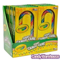 Crayola Giant Candy Canes: 12-Piece Box -Best Candy Store crayola giant candy canes 12 piece box candy warehouse 3