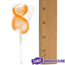 CurlyCutes Petite Crystal Ribbon Pops - Orange: 20-Piece Jar -Best Candy Store curlycutes petite crystal ribbon pops orange 20 piece jar candy warehouse 4