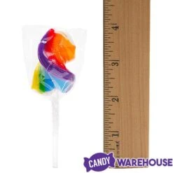 CurlyCutes Petite Crystal Ribbon Pops - Rainbow Cherry: 20-Piece Jar -Best Candy Store curlycutes petite crystal ribbon pops rainbow cherry 20 piece jar candy warehouse 3