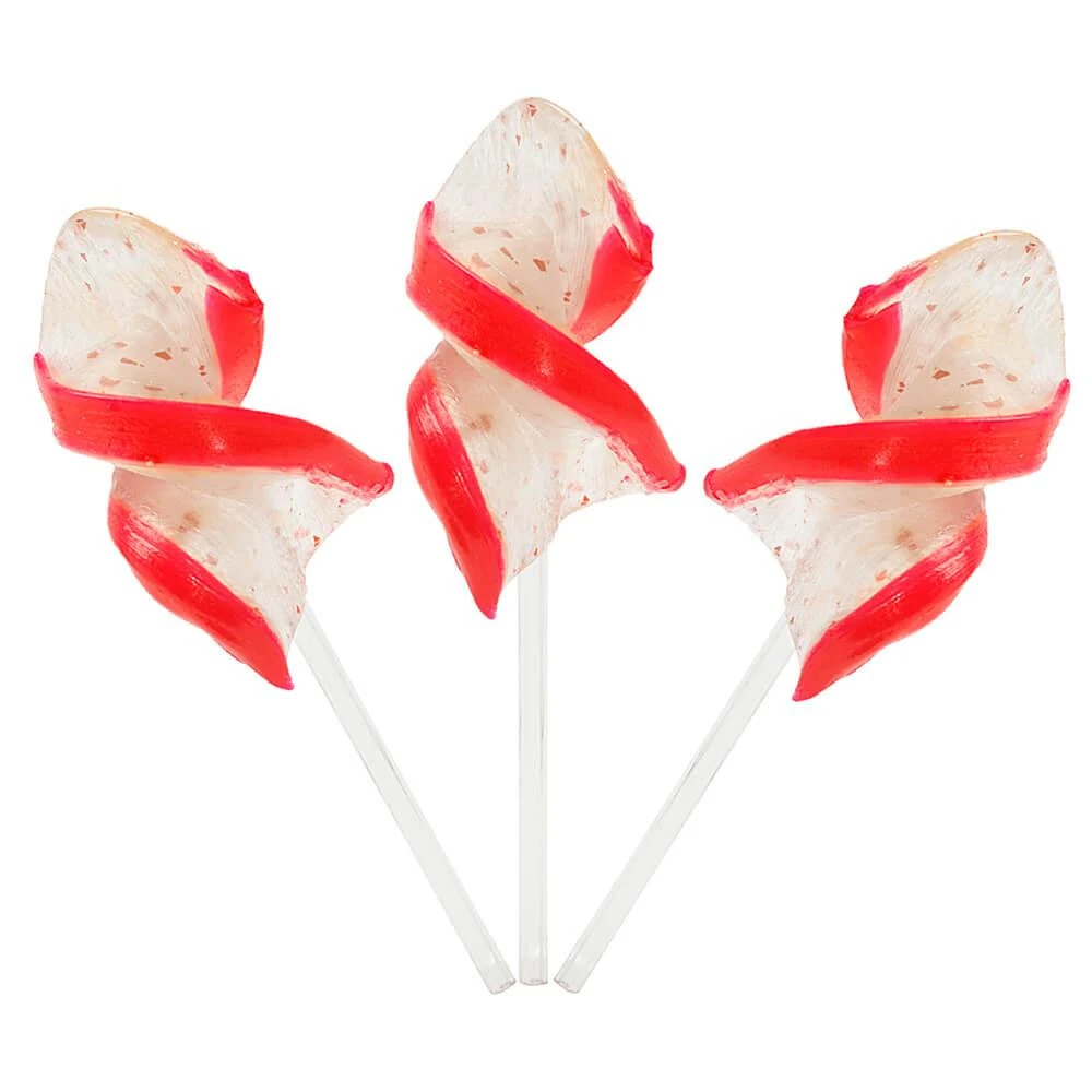 CurlyCutes Petite Crystal Ribbon Pops - Red Cherry: 20-Piece Jar 1 CurlyCutes Petite Crystal Ribbon Pops - Red Cherry: 20-Piece Jar