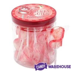 CurlyCutes Petite Crystal Ribbon Pops - Red Cherry: 20-Piece Jar 8 CurlyCutes Petite Crystal Ribbon Pops - Red Cherry: 20-Piece Jar -Best Candy Store curlycutes petite crystal ribbon pops red cherry 20 piece jar candy warehouse 4