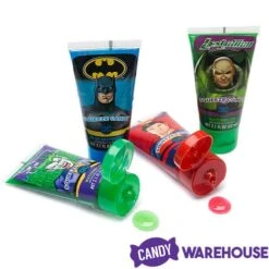 DC Comics Squeeze Candy Tubes: 12-Piece Display -Best Candy Store dc comics squeeze candy tubes 12 piece display candy warehouse 3
