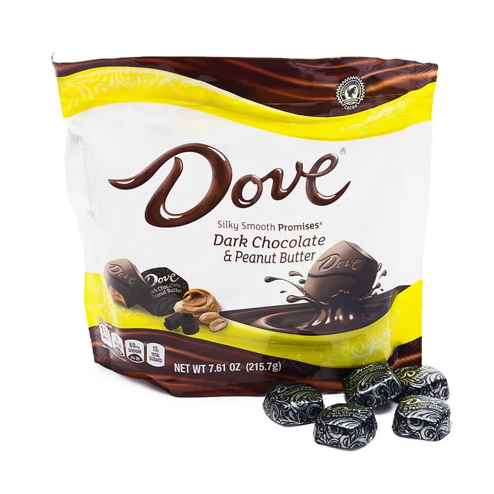 Dove Dark Chocolate Peanut Butter Squares: 28-Piece Bag 1 Dove Dark Chocolate Peanut Butter Squares: 28-Piece Bag