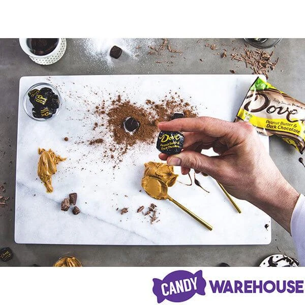 Dove Dark Chocolate Peanut Butter Squares: 28-Piece Bag 2 Dove Dark Chocolate Peanut Butter Squares: 28-Piece Bag - Image 2