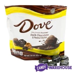 Dove Dark Chocolate Peanut Butter Squares: 28-Piece Bag 15 Dove Dark Chocolate Peanut Butter Squares: 28-Piece Bag -Best Candy Store dove dark chocolate peanut butter squares 28 piece bag candy warehouse 7