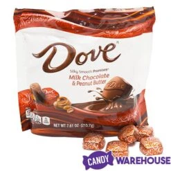 Dove Milk Chocolate Peanut Butter Squares: 28-Piece Bag -Best Candy Store dove milk chocolate peanut butter squares 28 piece bag candy warehouse 5