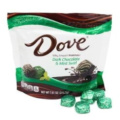 Dove Mint And Dark Chocolate Swirl Squares: 28-Piece Bag