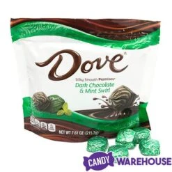 Dove Mint And Dark Chocolate Swirl Squares: 28-Piece Bag -Best Candy Store dove mint and dark chocolate swirl squares 28 piece bag candy warehouse 5