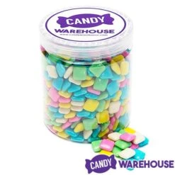 Dubble Bubble Chiclets Chewing Gum Tabs - Polar Mint: 1.5LB Jar -Best Candy Store dubble bubble chiclets chewing gum tabs polar mint 1 5lb jar candy warehouse 4