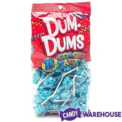 Dum Dums Caribbean Blue Party Pops - Cotton Candy: 75-Piece Bag -Best Candy Store dum dums caribbean blue party pops cotton candy 75 piece bag candy warehouse 3
