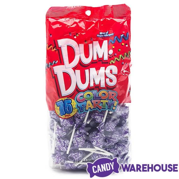 Dum Dums Purple Party Pops - Grape: 75-Piece Bag 4 Dum Dums Purple Party Pops - Grape: 75-Piece Bag - Image 4