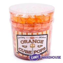 Espeez Cube Pop - Orange: 100-Piece Tub -Best Candy Store espeez cube pop orange 100 piece tub candy warehouse 3
