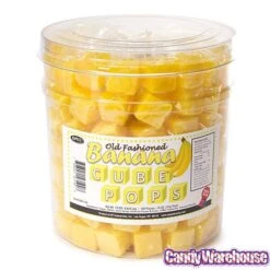 Espeez Cube Pops - Banana: 100-Piece Tub -Best Candy Store espeez cube pops banana 100 piece tub candy warehouse 3