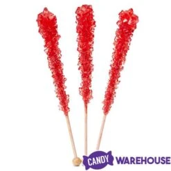 Espeez Rock Candy Crystal Sticks - Red: 36-Piece Tub -Best Candy Store espeez rock candy crystal sticks red 36 piece tub candy warehouse 2