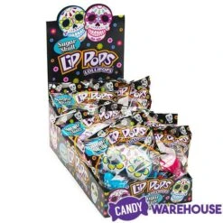 Flix Candy Day Of The Dead Sweet Skull Lip Pops Candy Packs: 12-Piece Display -Best Candy Store flix candy day of the dead sweet skull lip pops candy packs 12 piece display candy warehouse 8