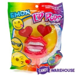 Flix Candy Emoji Lip Pops Candy Packs: 12-Piece Display -Best Candy Store flix candy emoji lip pops candy packs 12 piece display candy warehouse 4