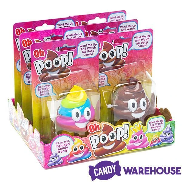 Flix Candy Wind-up Poop Emoji Candy Dispensers: 6-Piece Display 3 Flix Candy Wind-up Poop Emoji Candy Dispensers: 6-Piece Display - Image 3