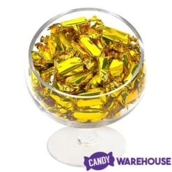 Foiled Caramel Candy - Gold: 180-Piece Bag -Best Candy Store foiled caramel candy gold 180 piece bag candy warehouse 3