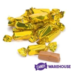 Foiled Caramel Candy - Gold: 180-Piece Bag -Best Candy Store foiled caramel candy gold 180 piece bag candy warehouse 4