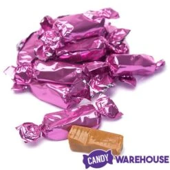 Foiled Caramel Candy - Hot Pink: 180-Piece Bag -Best Candy Store foiled caramel candy hot pink 180 piece bag candy warehouse 5