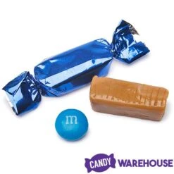 Foiled Caramel Candy - Navy Blue: 180-Piece Bag -Best Candy Store foiled caramel candy navy blue 180 piece bag candy warehouse 3