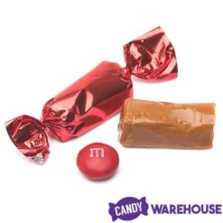 Foiled Caramel Candy - Red: 180-Piece Bag -Best Candy Store foiled caramel candy red 180 piece bag candy warehouse 3