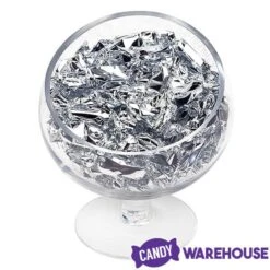 Foiled Caramel Candy - Silver: 180-Piece Bag -Best Candy Store foiled caramel candy silver 180 piece bag candy warehouse 4