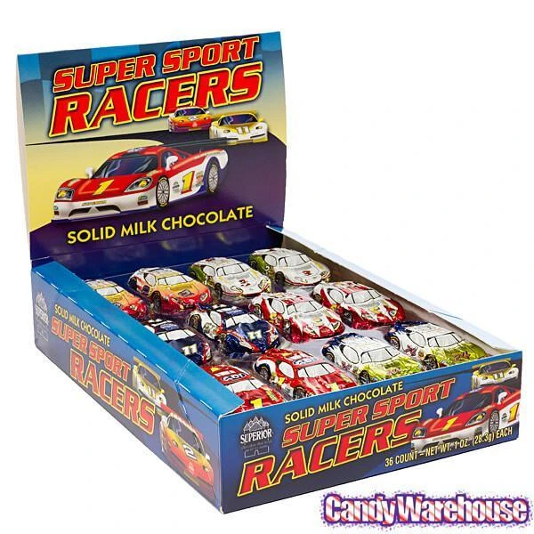 Foiled Milk Chocolate Race Cars: 36-Piece Display 4 Foiled Milk Chocolate Race Cars: 36-Piece Display - Image 4
