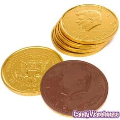 Fort Knox Gold Foiled Milk Chocolate 5-Inch Medallions: 12-Piece Box -Best Candy Store fort knox gold foiled milk chocolate 5 inch medallions 12 piece box candy warehouse 6