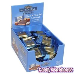 Ghirardelli Dark Chocolate With Sea Salt Caramel Filling Squares: 50-Piece Box -Best Candy Store ghirardelli dark chocolate with sea salt caramel filling squares 50 piece box candy warehouse 3 b5e552bd baeb 4c89 93ac 057ba68bfdde
