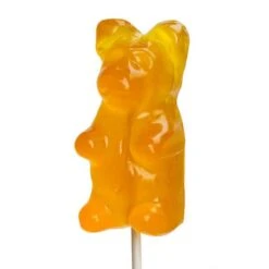 Giant Gummy Bear On A Stick - Lemon